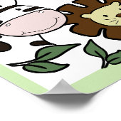 JUNGLE SAFARI PRINT Baby Zoo Animals Poster (Ecke)