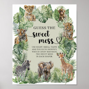 Jungle Safari Raten Das Sweet Mess Spiel Poster