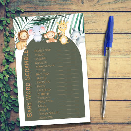 Jungle Safari Thema Baby Word Scramble Game