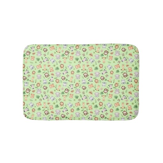 Jungle Safari Tiere Badematte (Vorderseite)