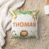 Jungle Safari Tiere Birth Stats Baby Boy Kinderzim Kissen (Decke)