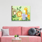 Jungle Safari Tiere Canvas Prints (x2) Panels Leinwanddruck (Insitu (Wohnzimmer))