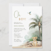 Jungle Safari Tiere | Das ist ein Junge! Babyparty Einladung (Vorderseite)