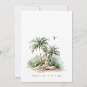 Jungle Safari Tiere | Das ist ein Junge! Babyparty Einladung (Rückseite)