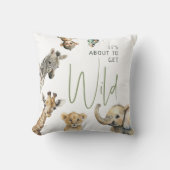 Jungle Safari Tiere Es wird bald wild werden Kissen (Vorderseite)