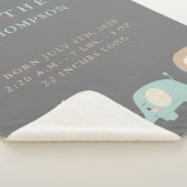 Jungle Safari Tiere Geburtsankündigung Sherpadecke (3/4)