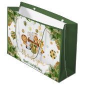 Jungle Safari Tiere Geburtstag Große Geschenktüte (Vorderseite Schrägansicht)