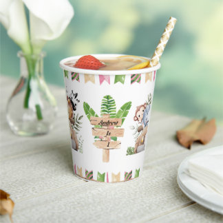 Jungle Safari Tiere Geburtstagsparty Paper Cup Pappbecher