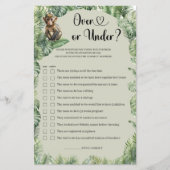 Jungle Safari Tiere Grün über oder unter Spiel (Vorderseite)