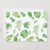 Jungle Safari Tiere Grüne 1. Geburtstag Foto Einladung (Rückseite)