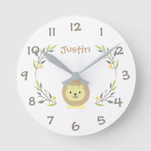 Jungle Safari Tiere Kinder Kinderzimmer Uhr