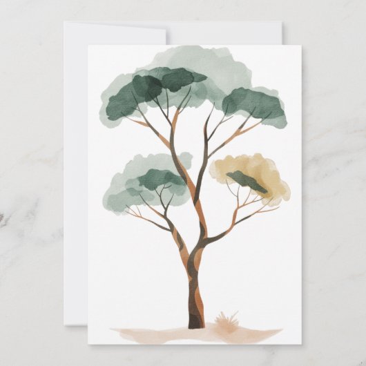 Jungle Safari Tiere Kinderdusche Einladung (Rückseite)