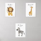 Jungle Safari Tiere Kinderzimmer für benutzerdefin Bilderwand Sets (Vorderseite)