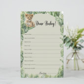 Jungle Safari Tiere Liebe Baby wünscht Spiel (Stehend Vorderseite)