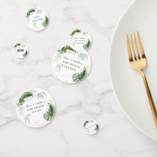 Jungle Safari Tiere Naturjunge Babydusche Konfetti (Gruppe)