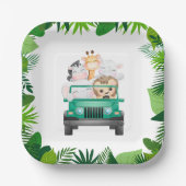 Jungle Safari Tiere Pappteller (Vorderseite)