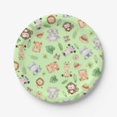 Jungle Safari Tiere Pappteller (Vorderseite)