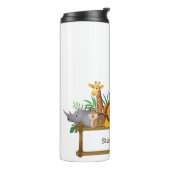 Jungle Safari Tiere Wald Wasserfarbe Thermosbecher (Nach links gedreht)