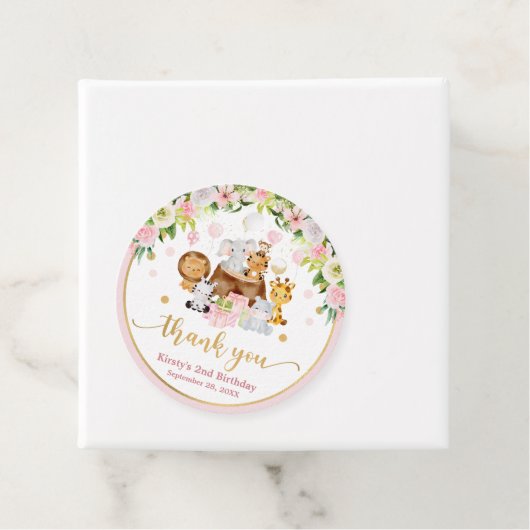 Jungle Safari Tiere Wasserfarben Jungfrau Geburtst Geschenkanhänger (Beispiel)