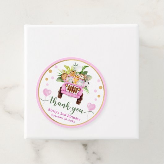 Jungle Safari Tiere Wasserfarben Jungfrau Geburtst Geschenkanhänger (Beispiel)