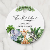 Jungle Safari Tropical Vielen Dank Tiere Geschenkanhänger (Vorderseite)
