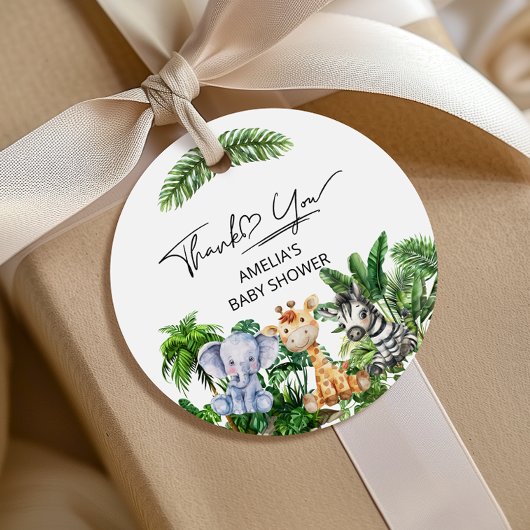 Jungle Safari Tropical Vielen Dank Tiere Geschenkanhänger