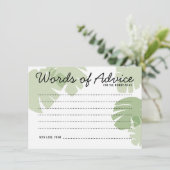 Jungle Safari Verlasse Baby Shower Addon Card Hinweiskarte (Stehend Vorderseite)