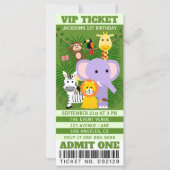 Jungle Safari VIP Ticket Kindergeburtstag (Vorderseite)