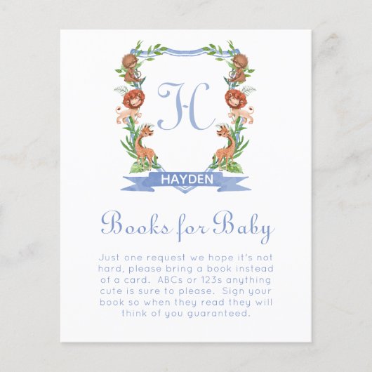 Jungle Safari Wappen Bücher für Kinder (Vorderseite)