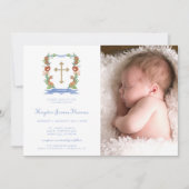 Jungle Safari Wappen Foto Taufe Einladung (Vorderseite)