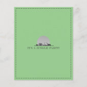 Jungle Safari Wild Animal Cheap Birthday Einladung (Rückseite)