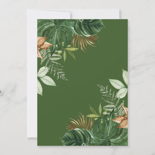 Jungle Safari Wild Animals Boy Baby Shower Dankeskarte (Rückseite)