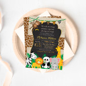 Jungle Safari Wild Baby Dusche Einladung