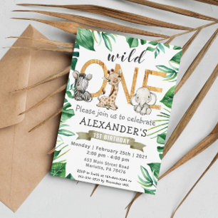 Jungle Safari Wild Eine Geburtstagsparty Einladung