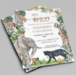 Jungle Safari Wild Four Birthday Black Panther