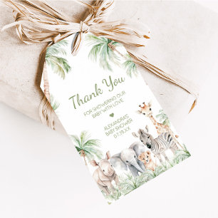Jungle Safari Wild One Animals Gefallen Tags Geschenkanhänger