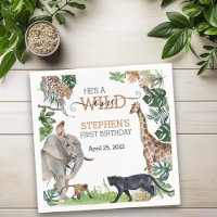 Jungle Safari Wild One Birthday Black Panther