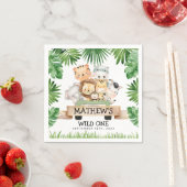 Jungle Safari Wild One Birthday Paper Napkins Serviette (Beispiel)