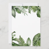 Jungle Safari Wild One Geburtstag Amazon Jaguar Einladung (Rückseite)