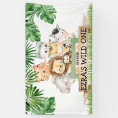 Jungle Safari Wild One Geburtstag Banner (Vertikal)