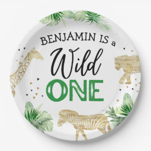Jungle Safari Wild One Geburtstag Pappteller