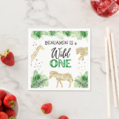 Jungle Safari Wild One Geburtstag Serviette (Beispiel)