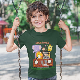 Jungle Safari Wild One Zoo Tier Kindergeburtstag T-Shirt