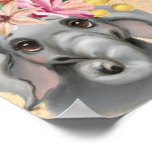 Jungle Safari Wildbaby Dusche Aquarell Gold Poster (Ecke)