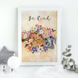 Jungle Safari Wildbaby Dusche Aquarell Gold Poster