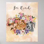 Jungle Safari Wildbaby Dusche Aquarell Gold Poster (Vorne)