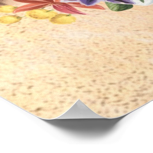 Jungle Safari Wildbaby Dusche Aquarell Gold Poster (Ecke)