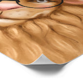 Jungle Safari Wildbaby Dusche Blue Aquarell Poster (Ecke)