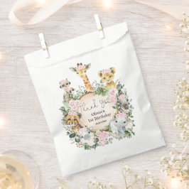 Jungle Safari Wilde Tiere Floral Girl Geburtstag Geschenktütchen