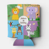 Jungle Safari Wilder Tier-Kindergeburtstag Dosenkühler (Rückseite)